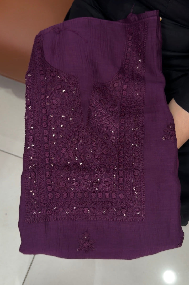 MUL CHANDERI UNSTITCHED SALWAR SUITS - NUWA-1508