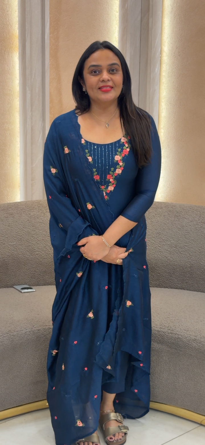 SEMI RAW SILK UNSTITCHED SALWAR SUITS - NUWA - 993