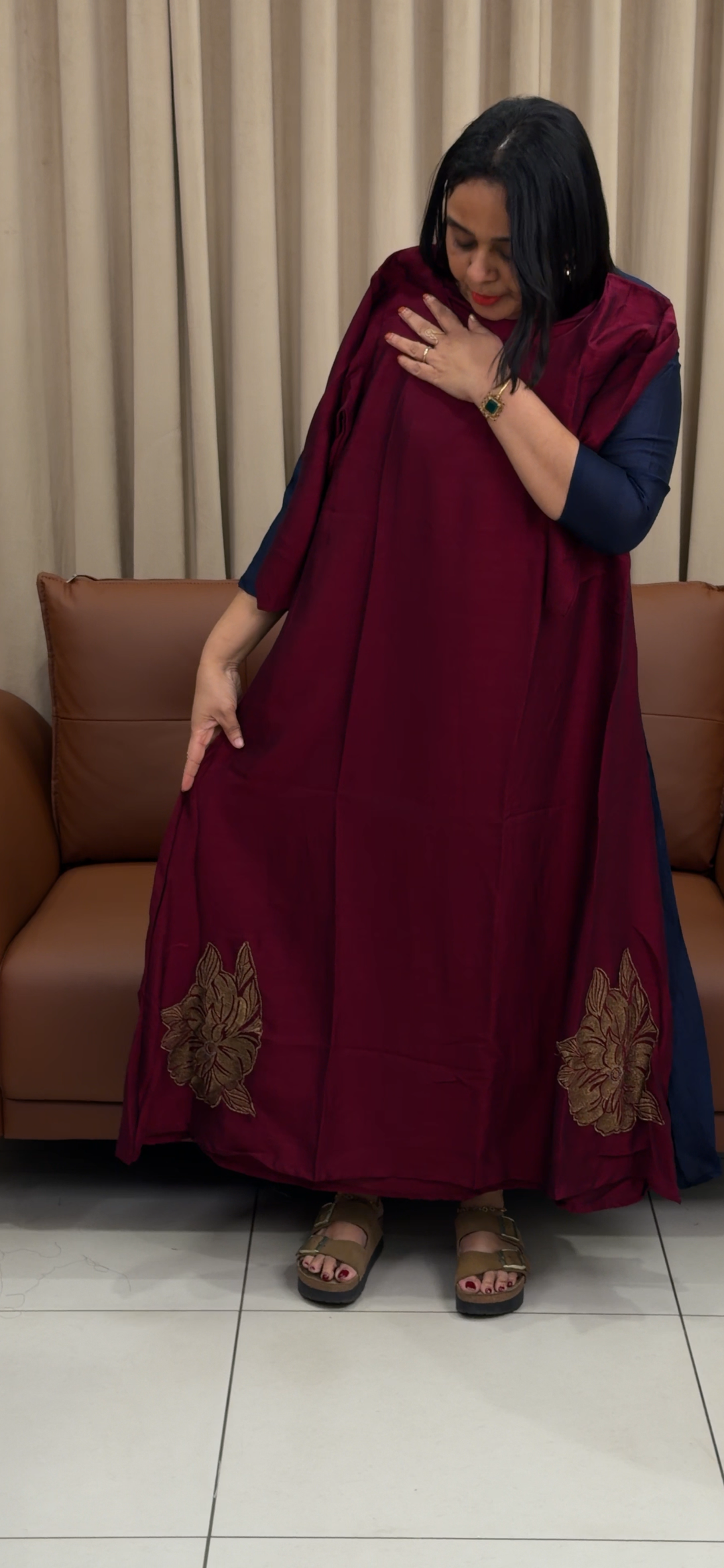 SILK LONG ALINE TOPS - NUWA - 1370