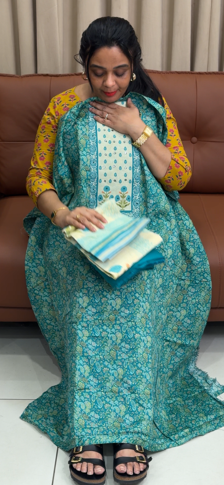 PRINTED COTTON UNSTITCHED SALWAR SUITS - NUWA  - 2221