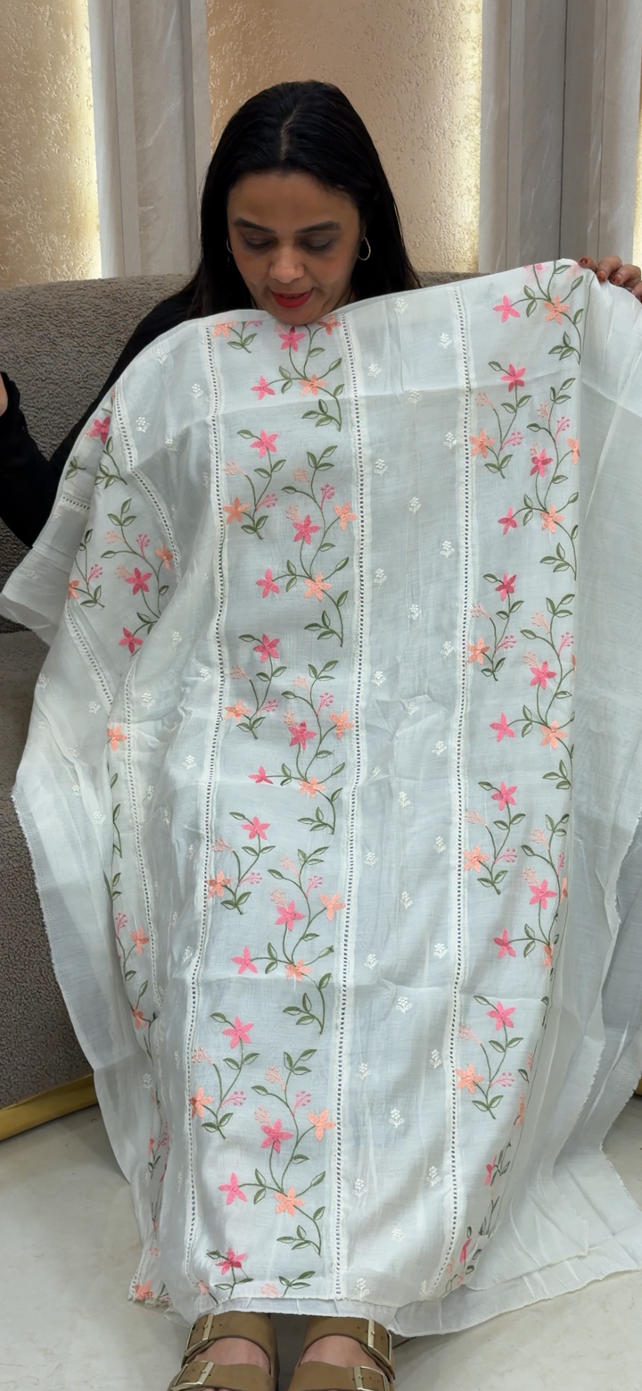 MUL CHANDERI UNSTITCHED SALWAR SUITS - NUWA -  1109