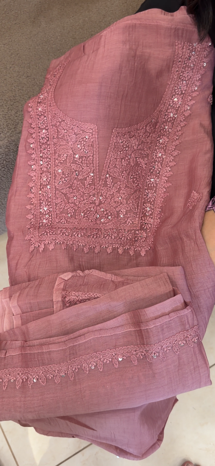 MALAI UNSTITCHED SALWAR SUITS - IHA 2083