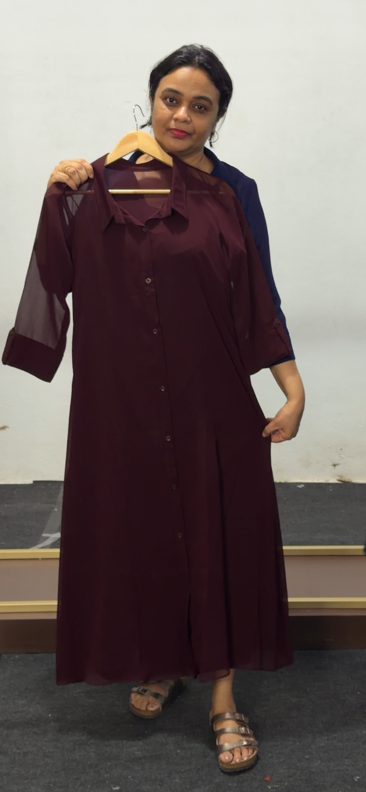 IN-HOUSE GEORGETTE TUNIC TOPS - NUWA - 2533