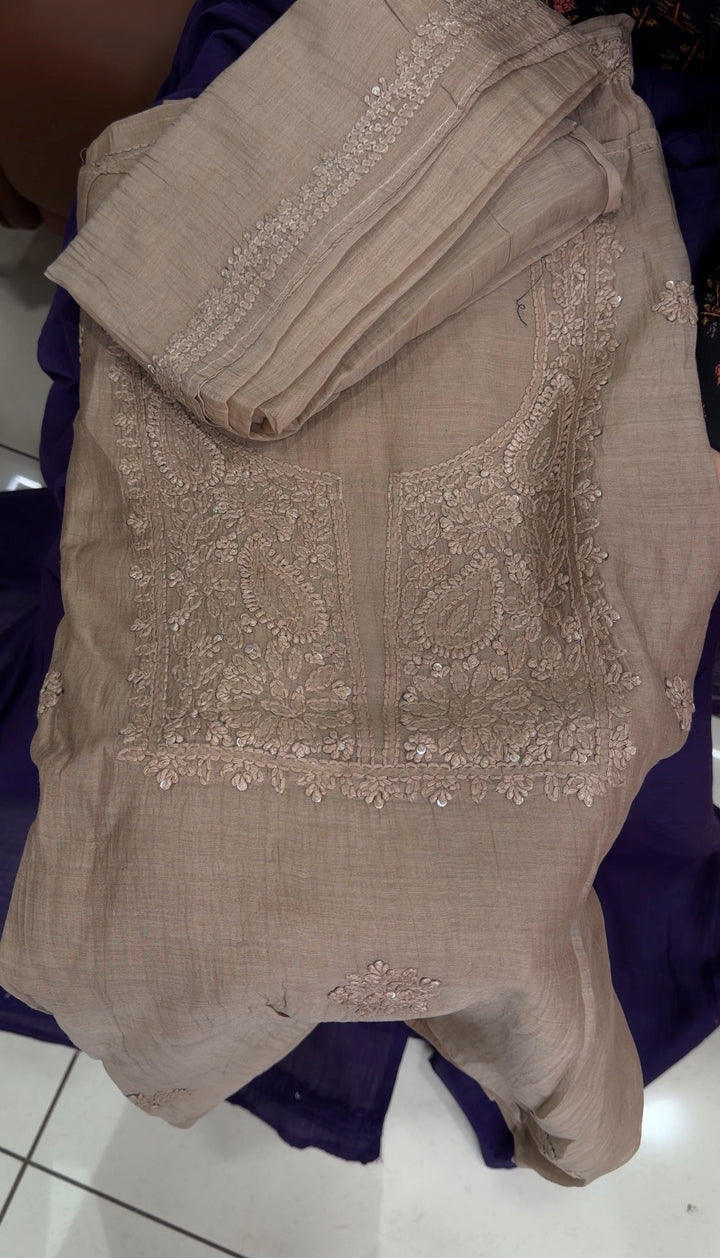 MALAI CHANDERI UNSTITCHED SALWAR SUITS - NUWA-1834