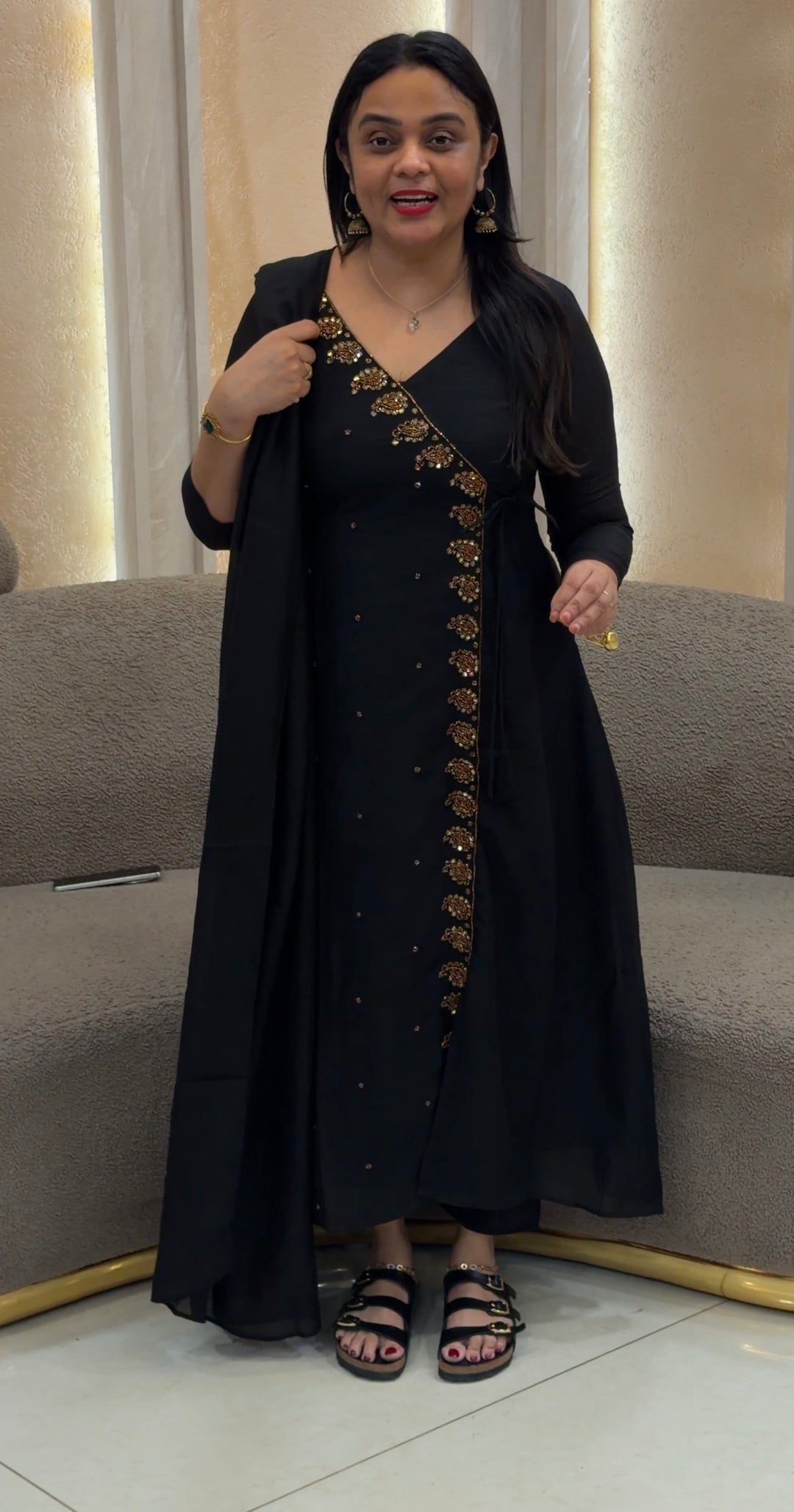 IN-HOUSE HAND WORKED TOP AND DUPATTA - NUWA-1642