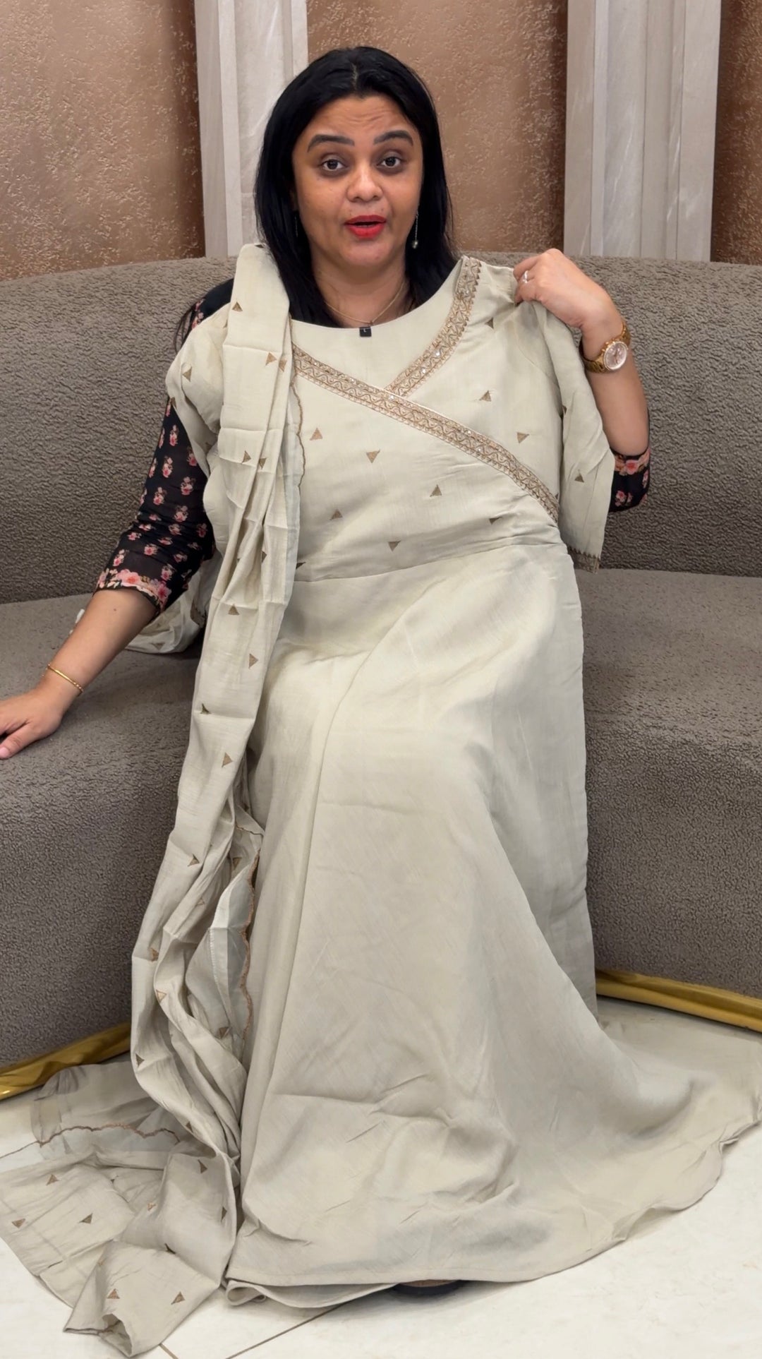 MUL CHANDERI TOP AND DUPATTA - NUWA-2275