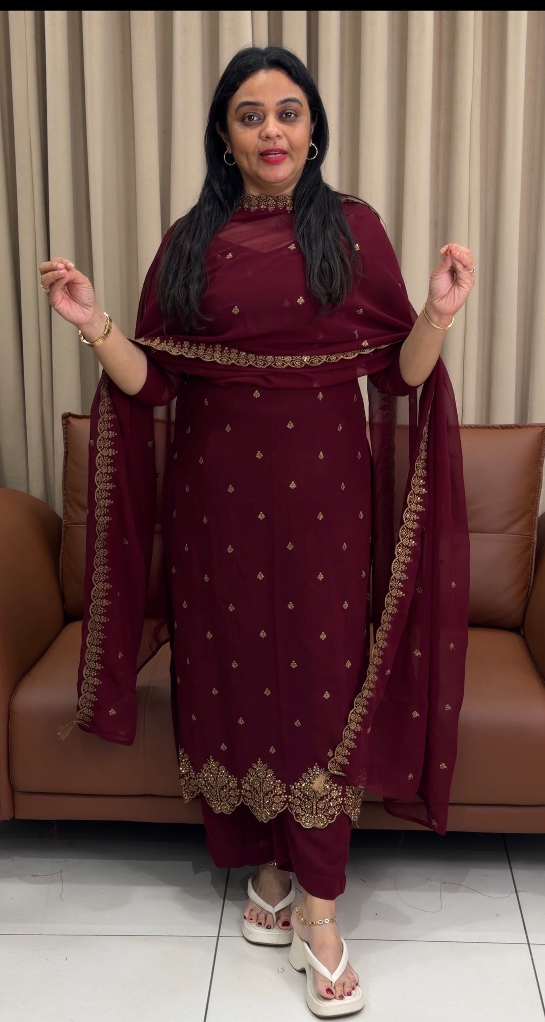 GEORGETTE UNSTITCHED SALWAR SUITS -NUWA-1567