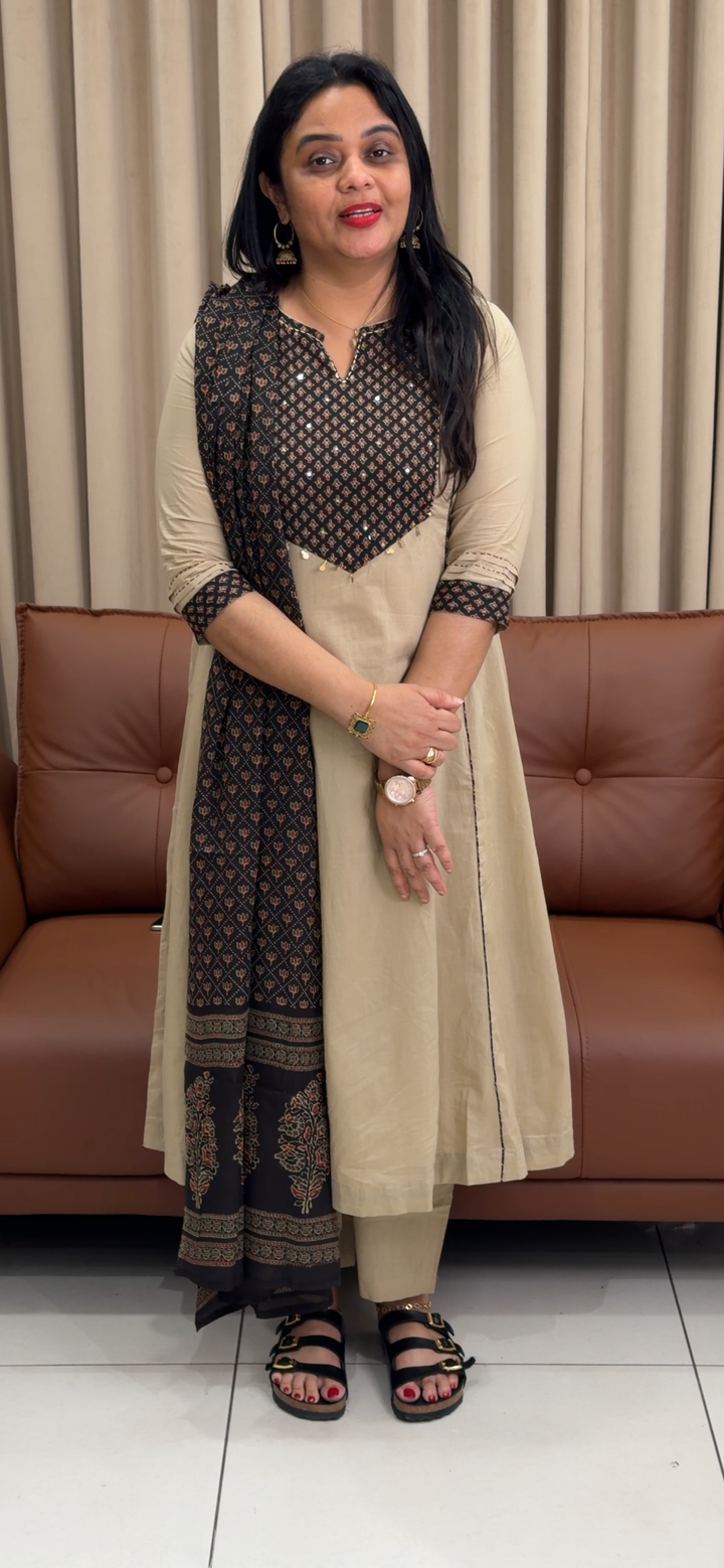 COTTON TOP, BOTTOM AND DUPATTA - NUWA - 1695