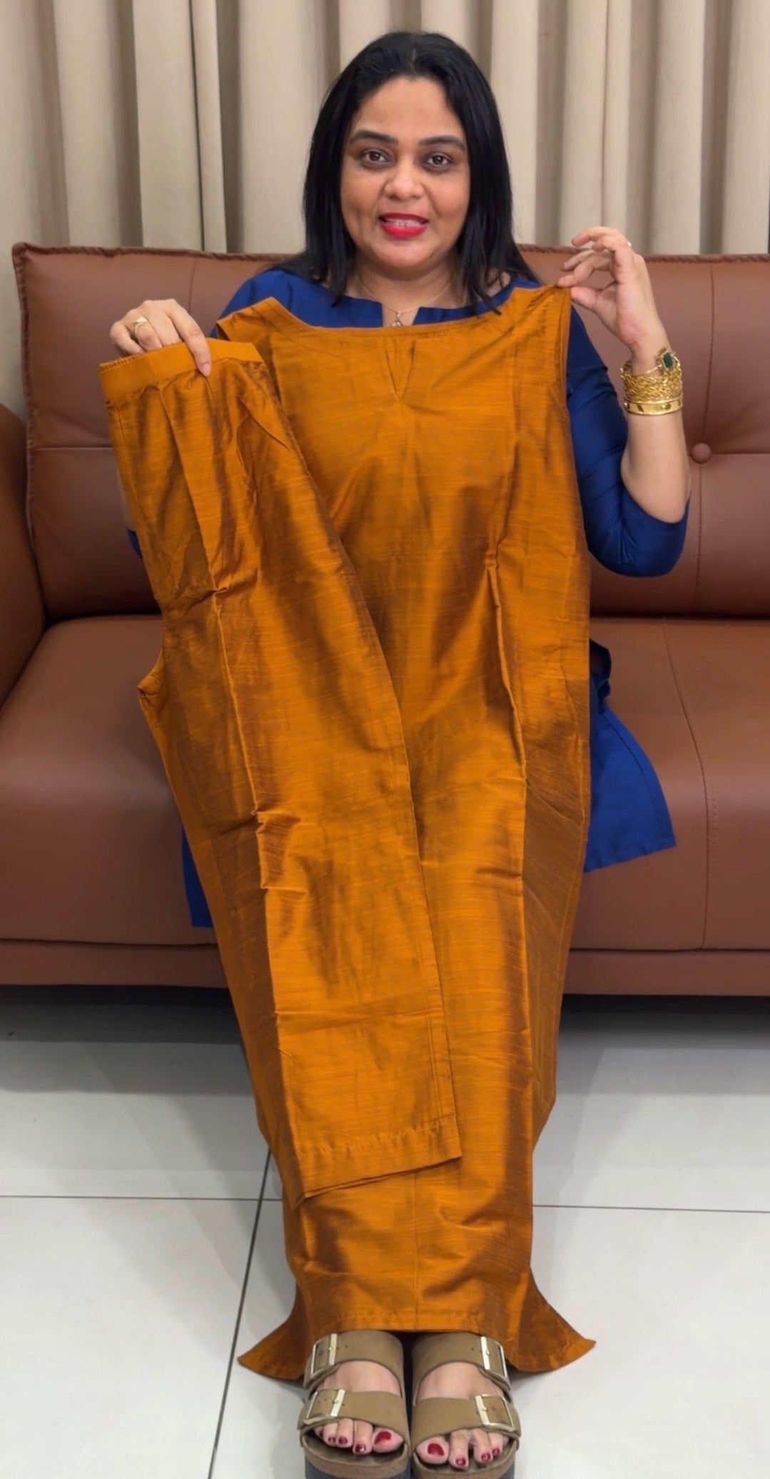IN-HOUSE SLUB SILK CO-ORDS SETS (SLEEVLESS) - NUWA-1512
