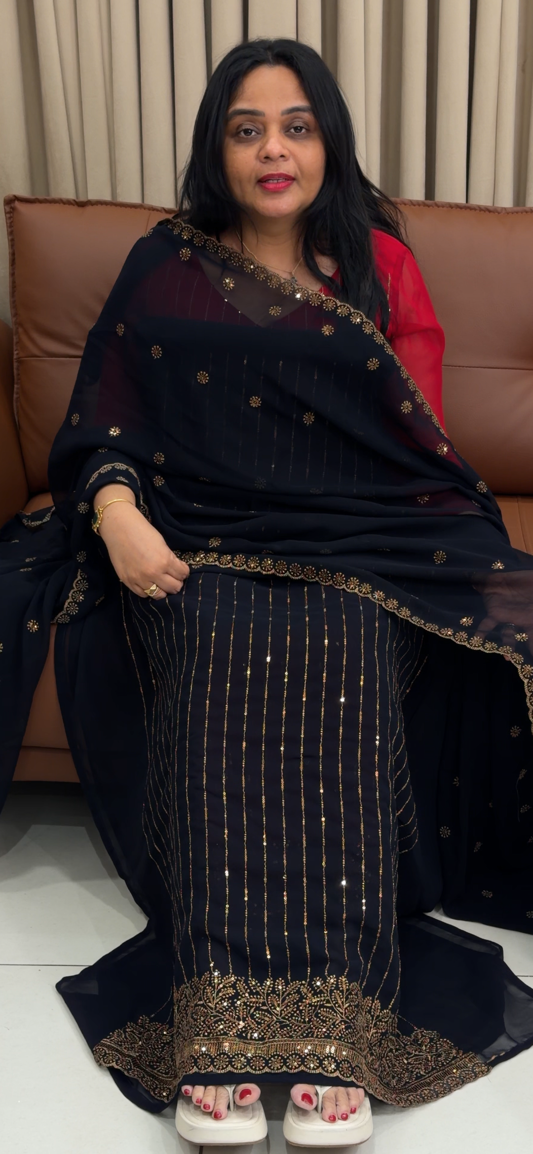 FORWARD FAUX GEORGETTE UNSTITCHED SALWAR SUITS - NUWA - 1850