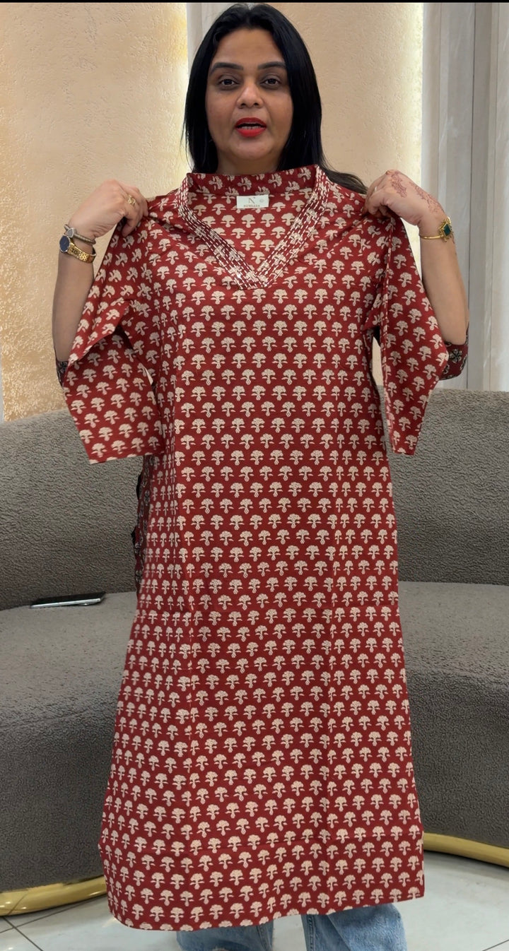 PRINTED COTTON TOPS - NUWA-1245
