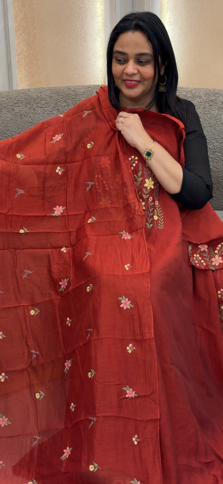 MUL CHANDERI UNSTITCHED SALWAR SUITS - NUWA - 1486