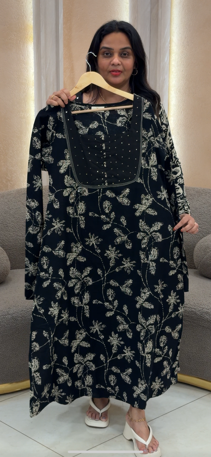 PRINTED COTTON ALINE TOPS - NUWA - 500