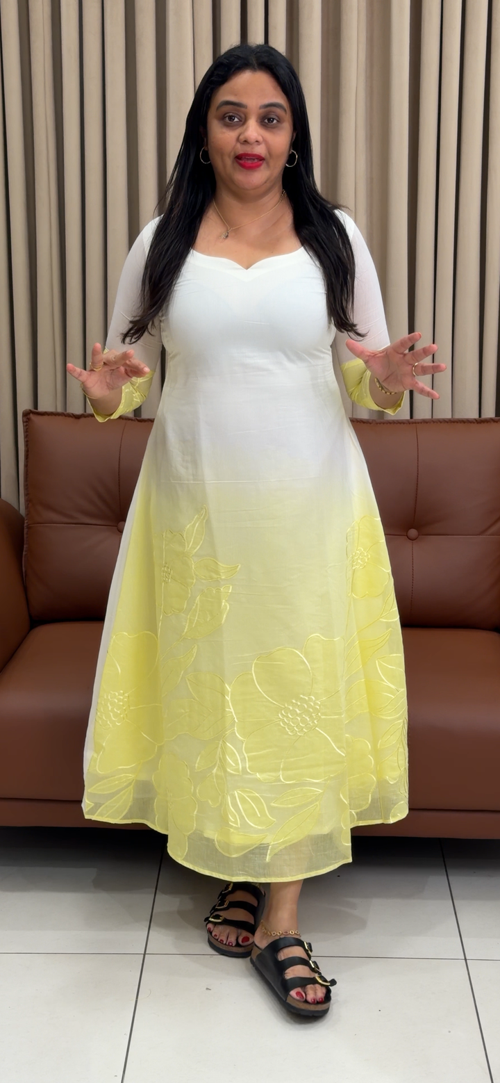 IN-HOUSE MALAI CHANDERI LONG ALINE TOPS - NUWA - 1768