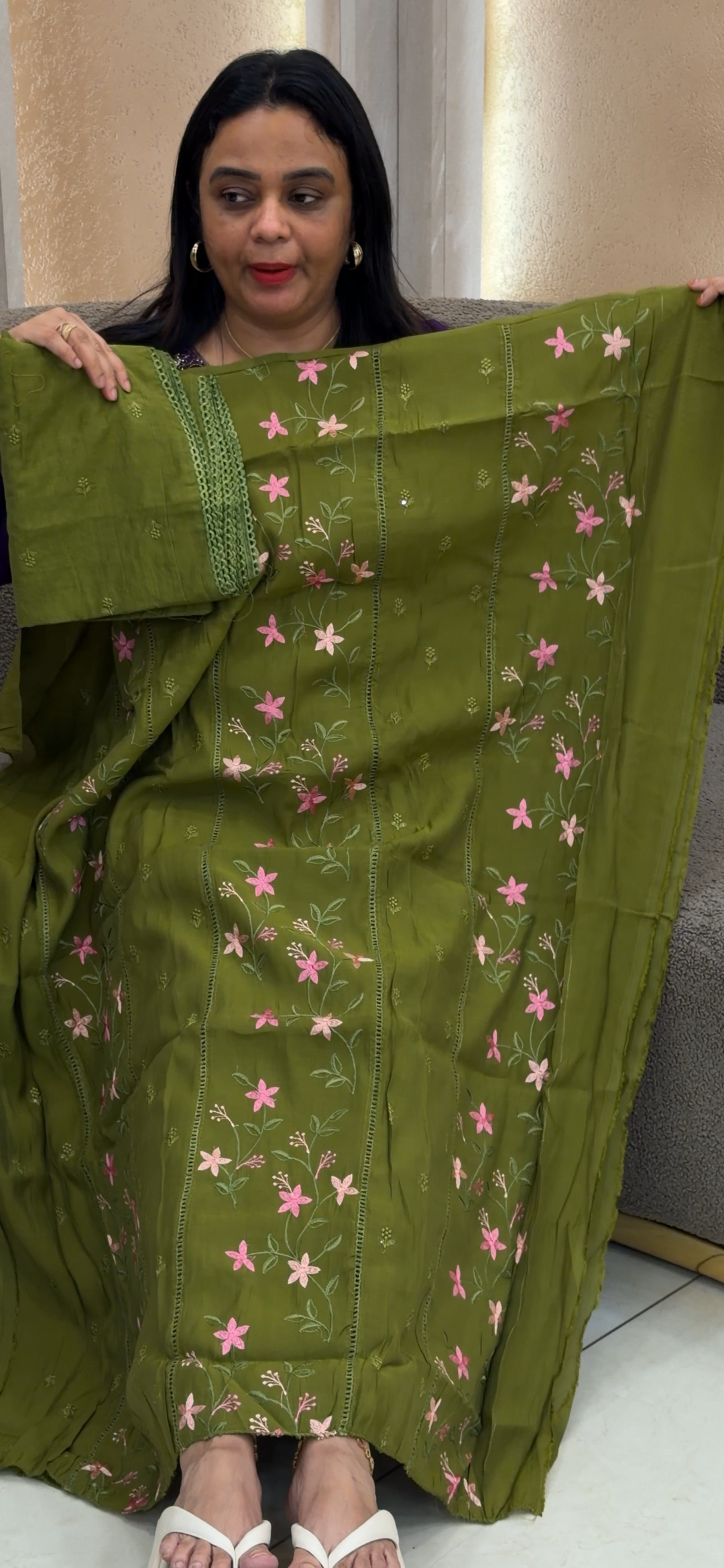 MALAI CHANDERI UNSTITCHED SALWRA SUITS - NUWA - 1410