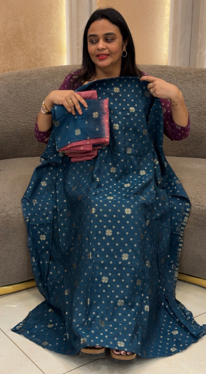 MUL CHANDERI UNSTITCHED SALWAR SUITS - NUWA-1172