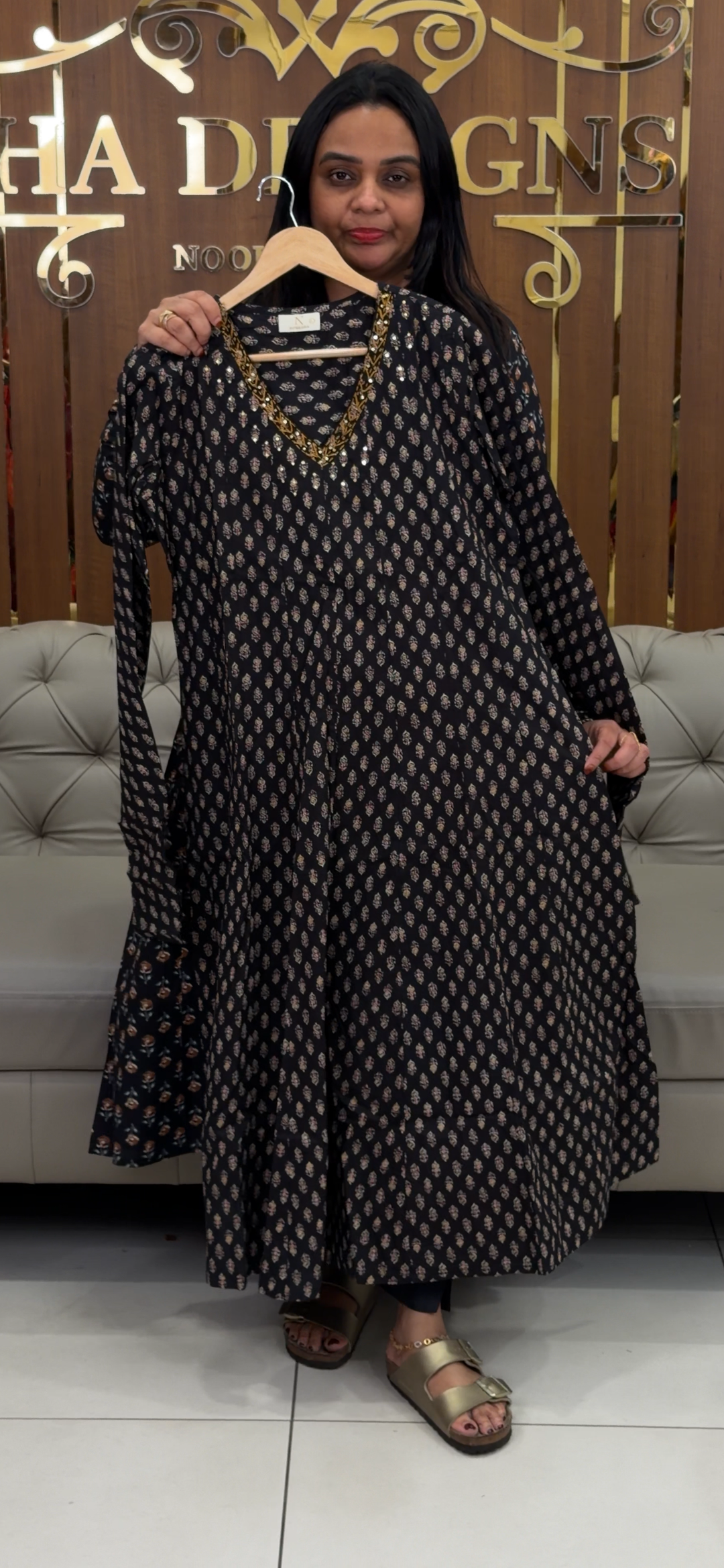 COTTON ANARKALI TOPS - NUWA - 1291