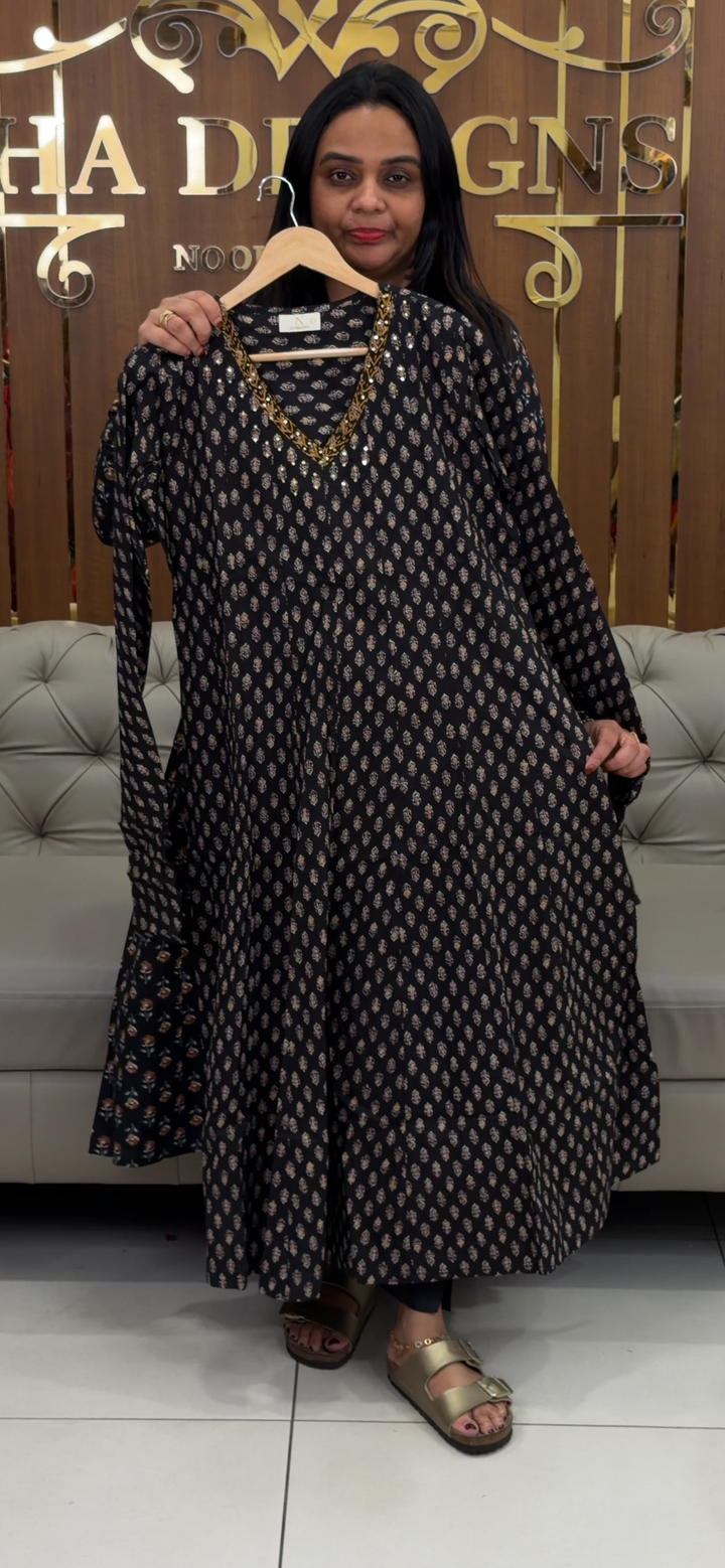COTTON ANARKALI TOPS - NUWA - 1291