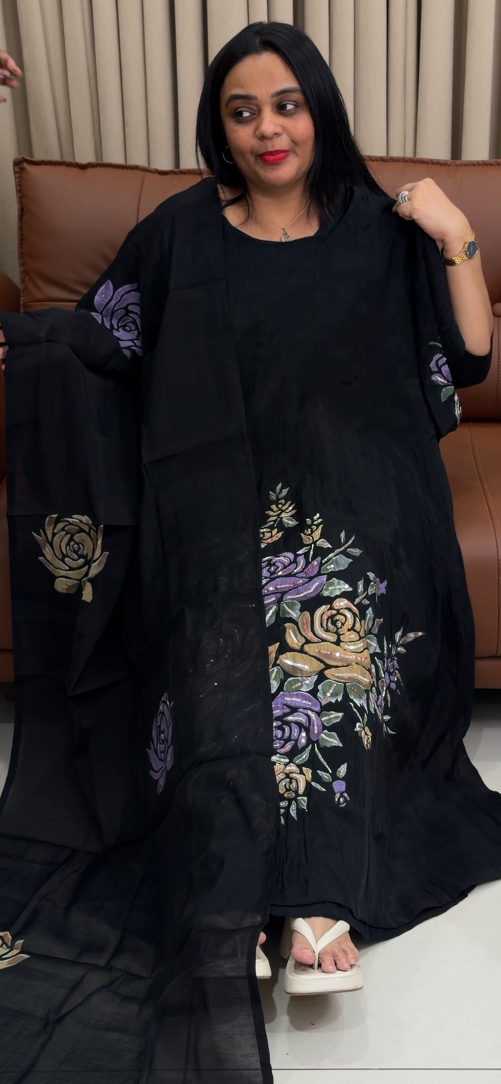 MALAI CHANDERI ANARKALI TOP, BOTTOM AND DUPATTA - NUWA - 1917