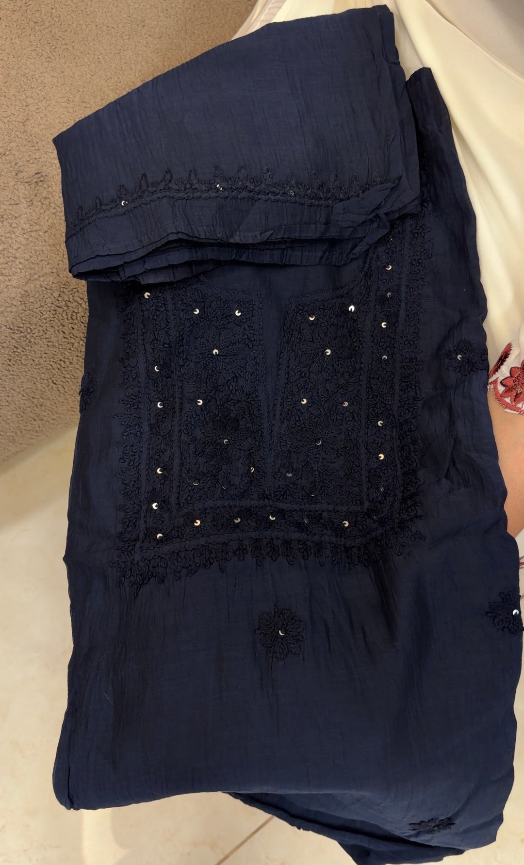 LUCKNOWI CHIKANKARI UNSTITCHED SALWAR SUITS -NUWA-1751