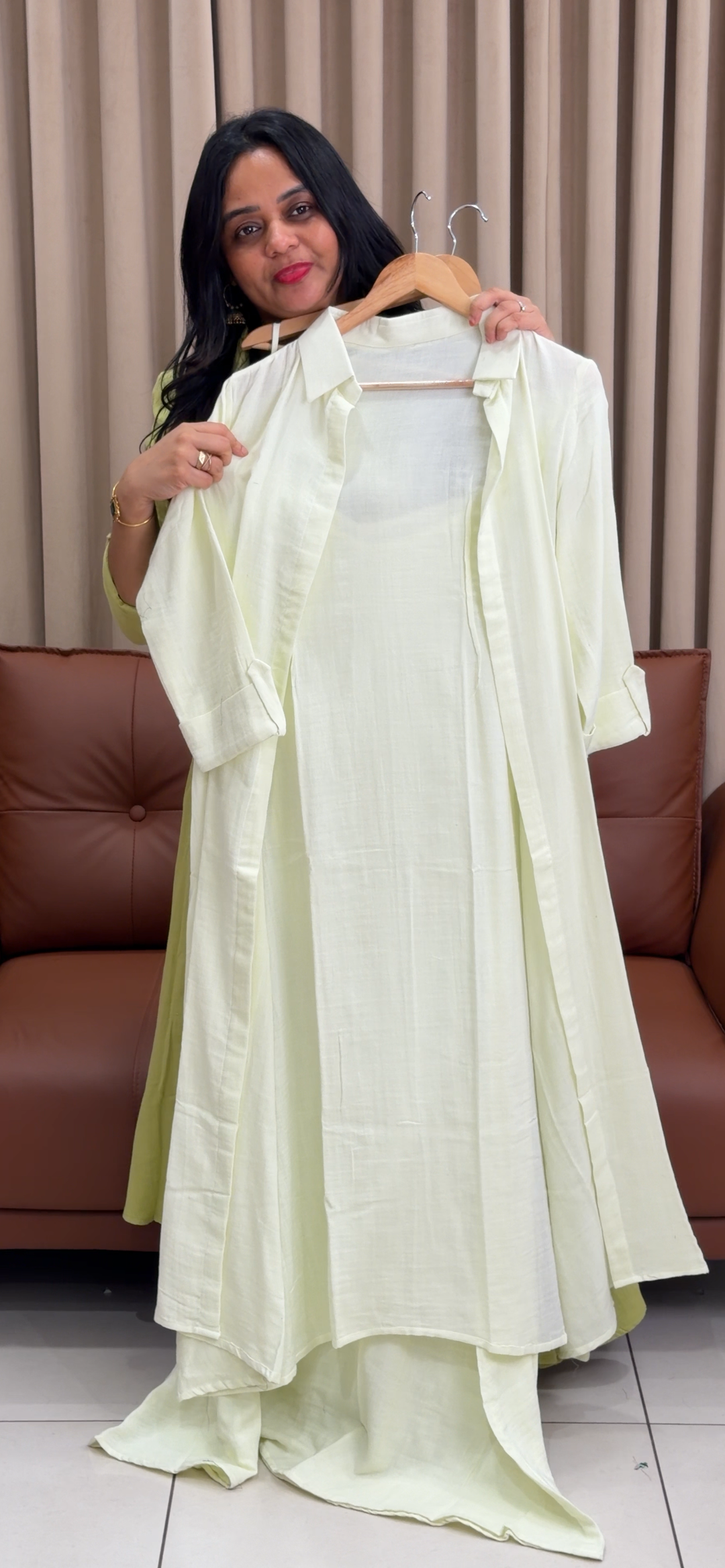 IN-HOUSE COTTON LONG TOP AND JACKET - NUWA - 1671