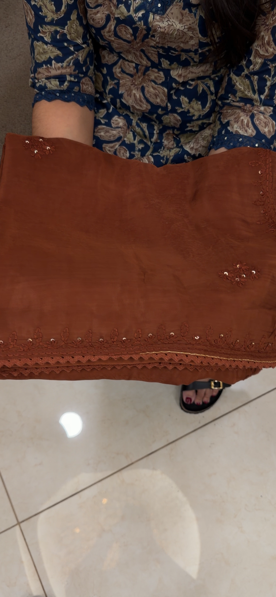 VISCOSE CRAPE CHIKANKARI SAREES - NUWA - 1623