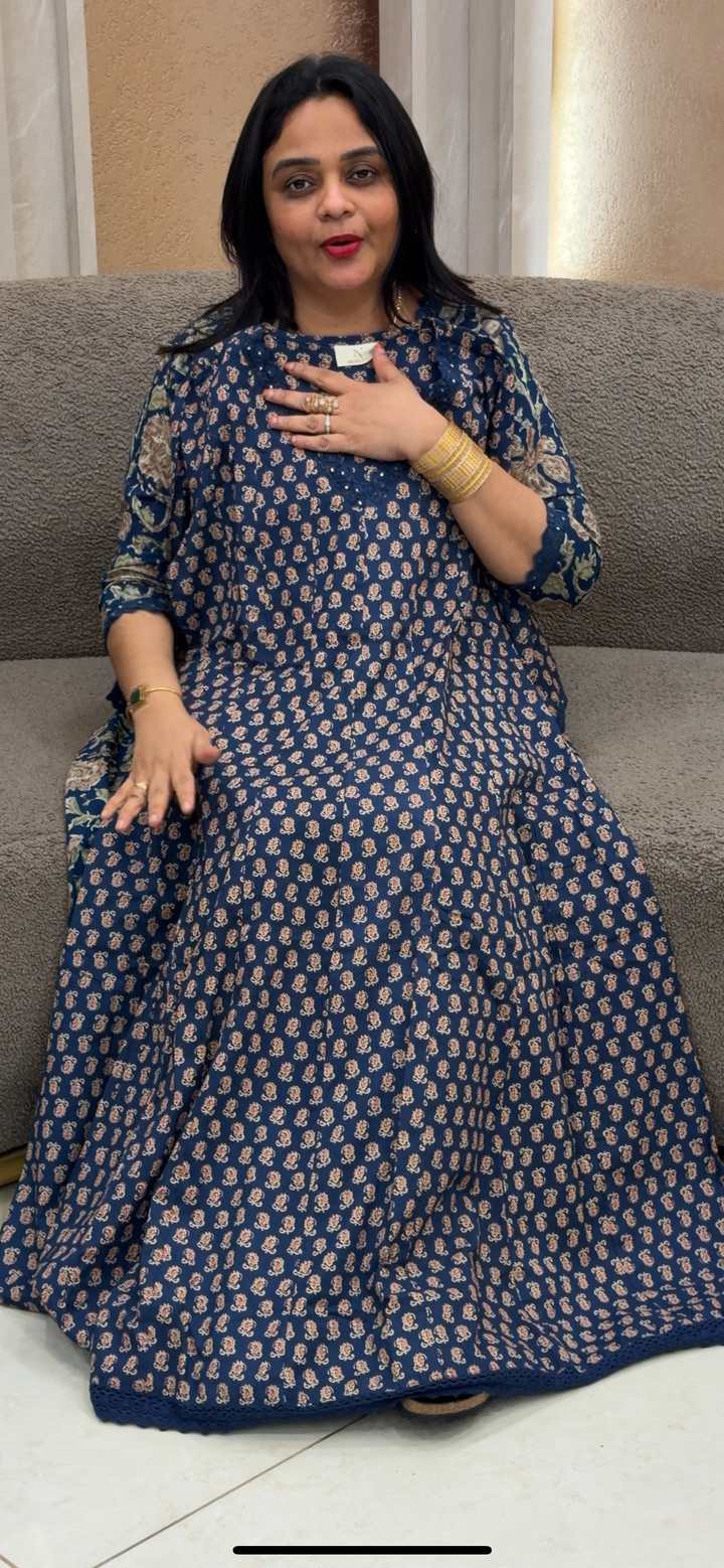 PRINTED ANARKALI TOPS - NUWA - 1622
