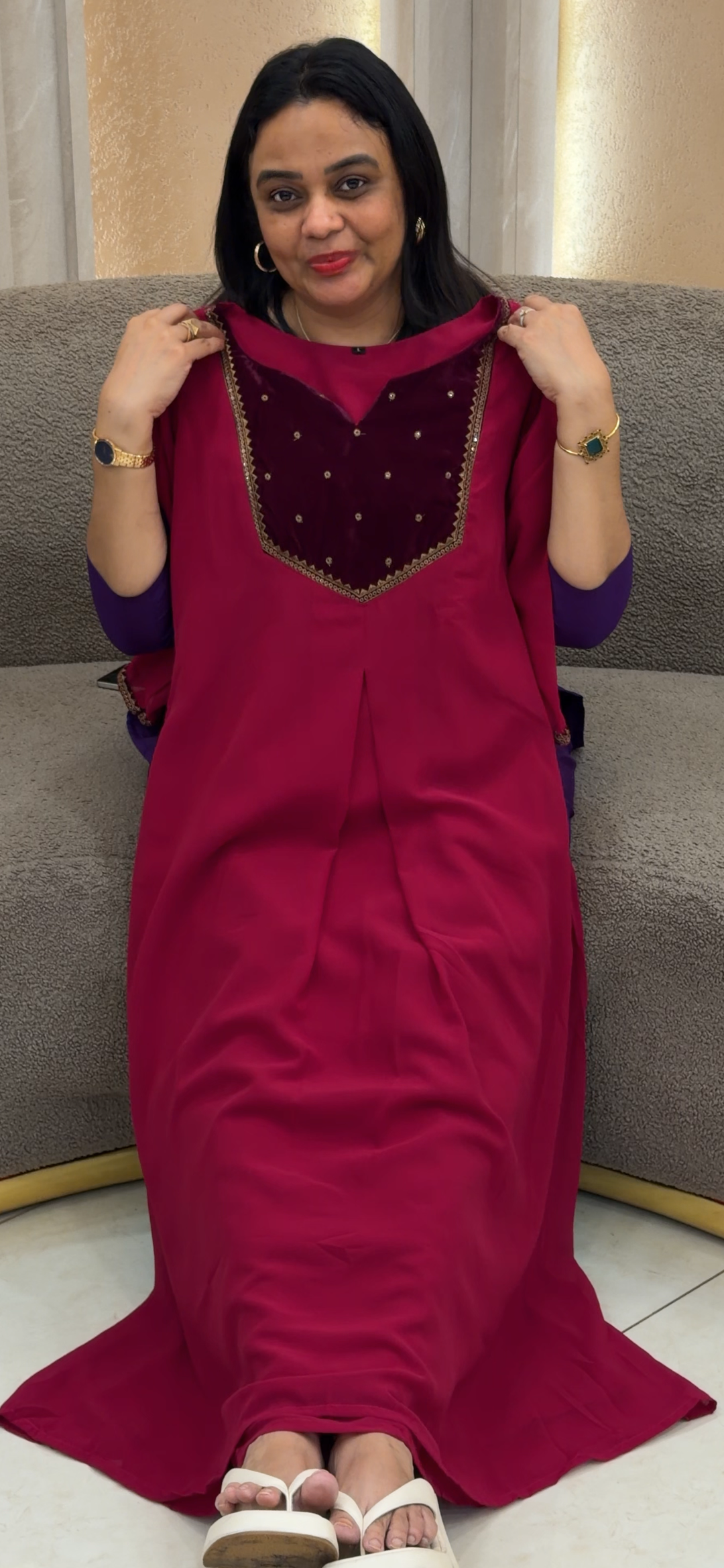 GEORGETTE LONG ALINE TOPS - NUWA - 1409