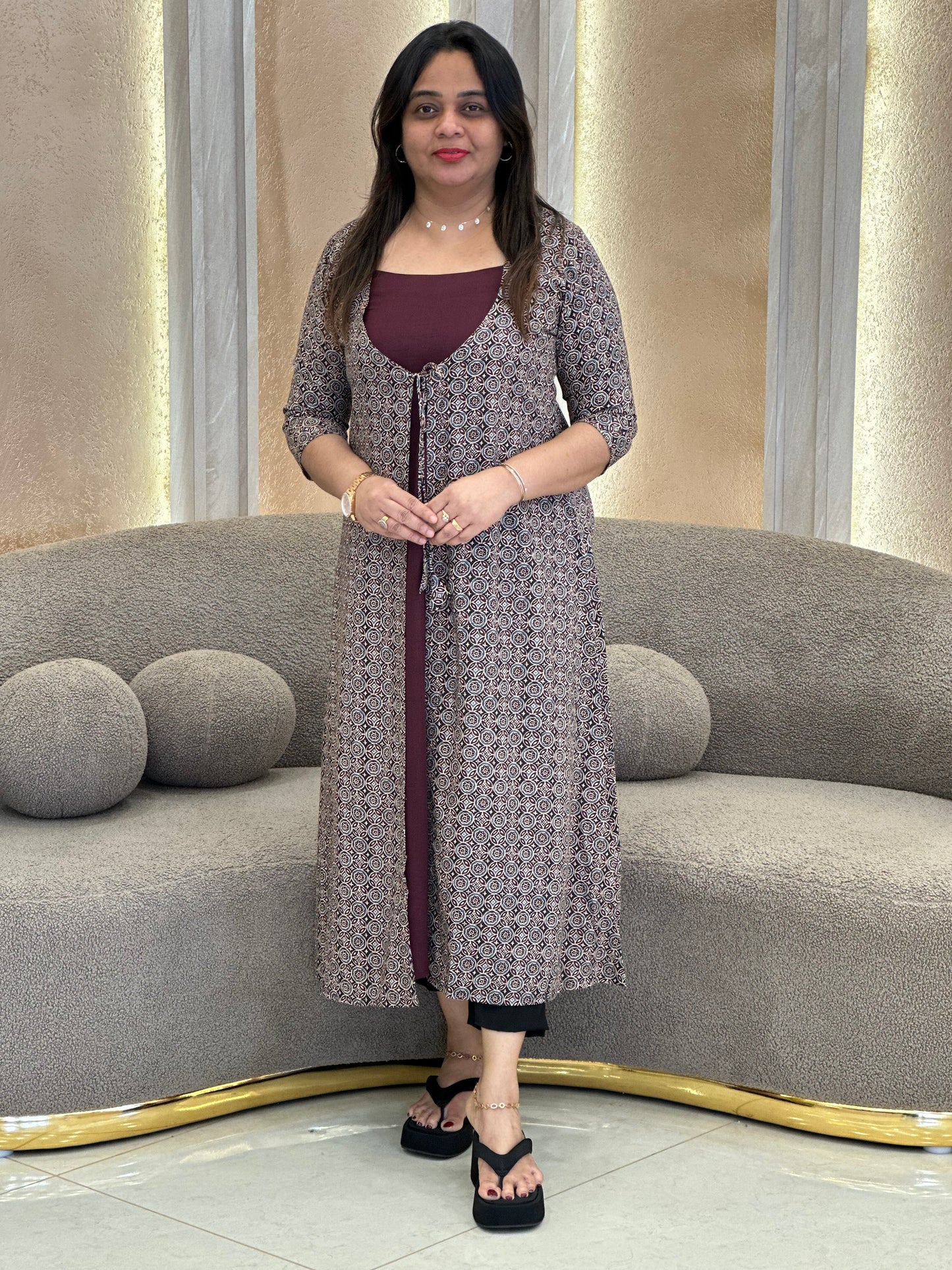 AJRAKH PRINTED JACKET TOPS - NUWA- 013