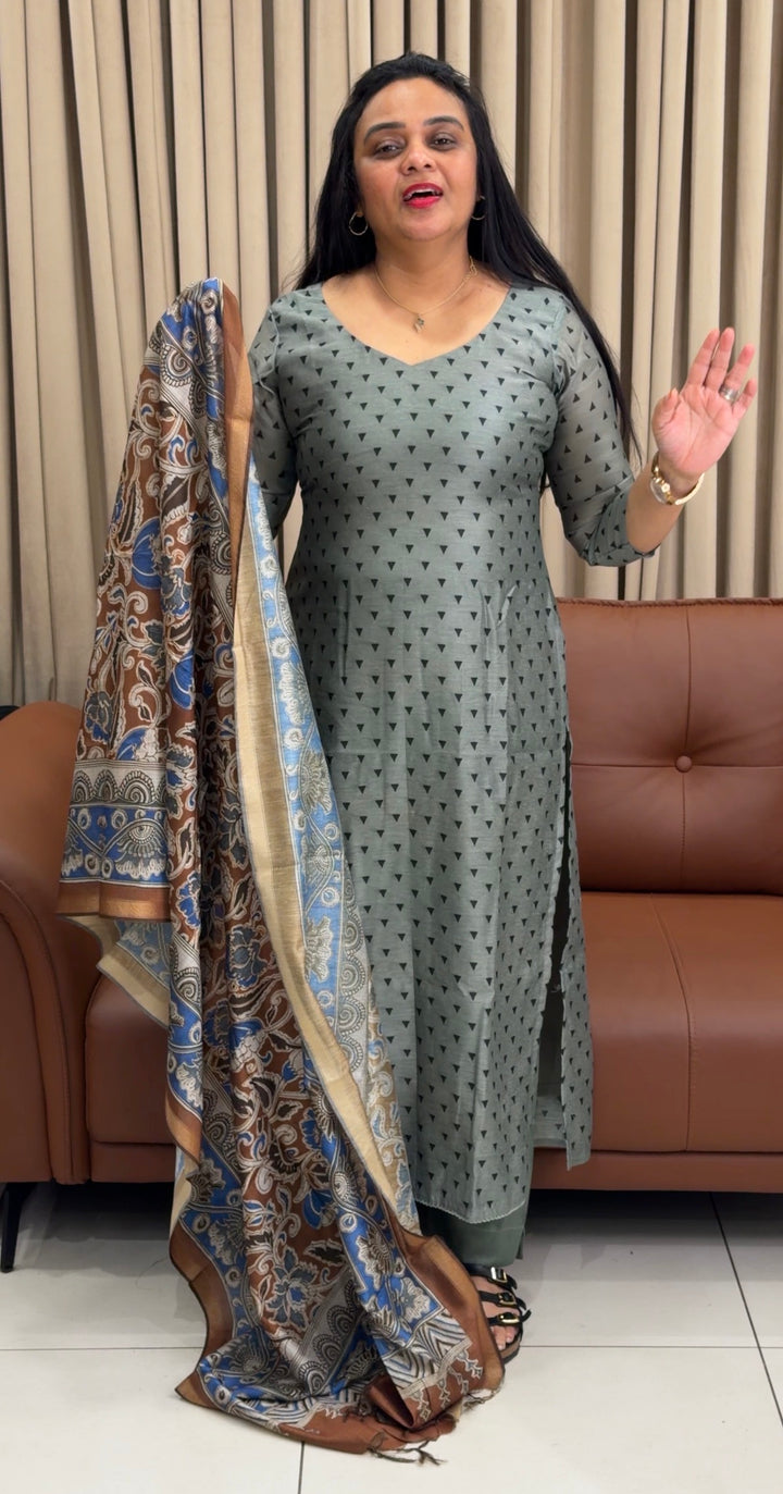 MAHESWARI SILK UNSTITCHED SALWAR SUITS - NUWA-1941