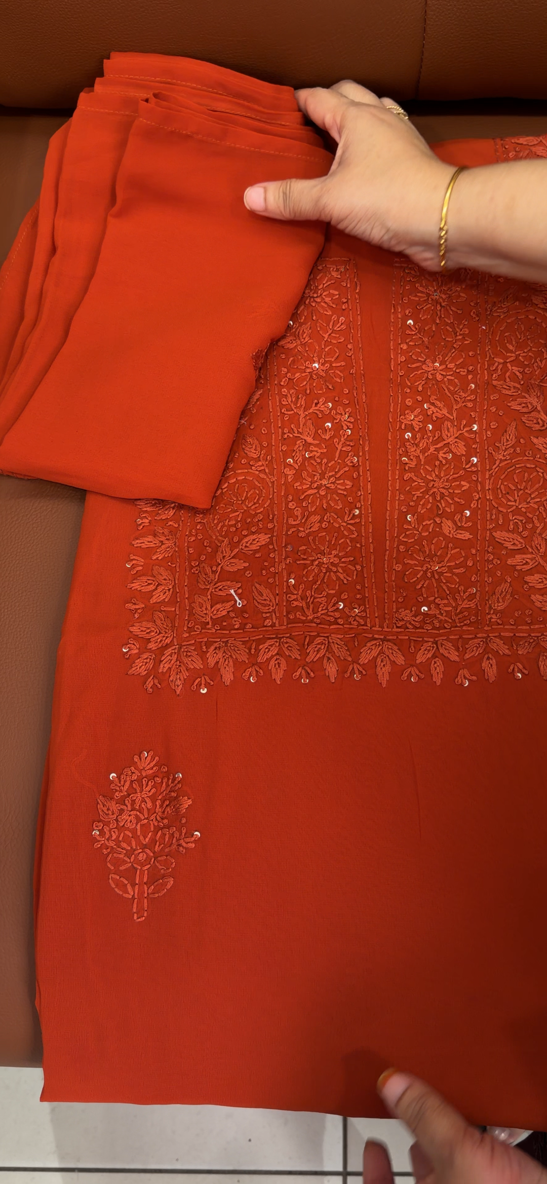 CHIKANKARI UNSTITCHED SALWAR SUITS - NUWA - 1958