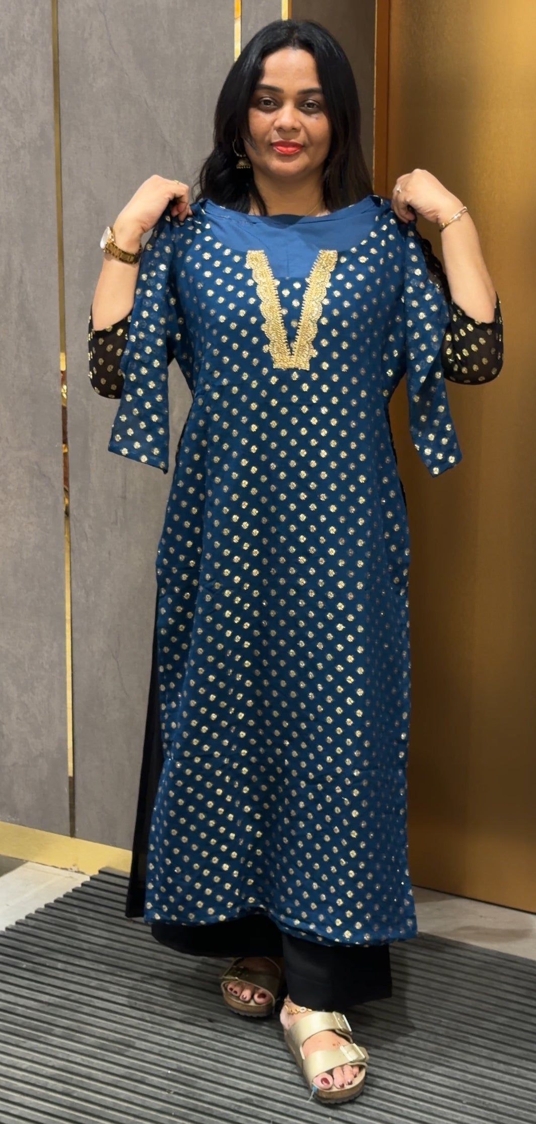 BROCADE BANARASI SLITTED TOPS - NUWA-509