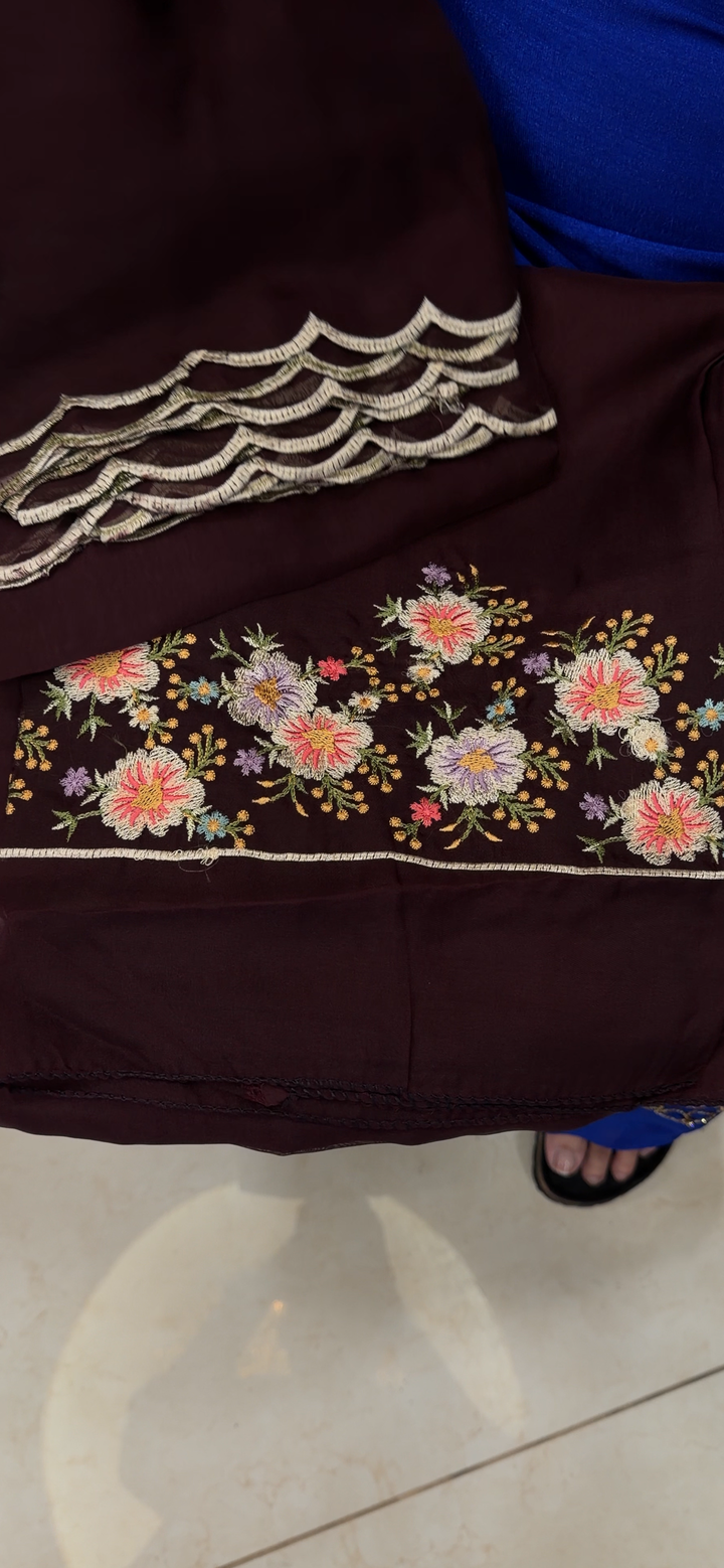 SOFT ORGANZA UNSTITCHED SALWAR SUITS - NUWA - 2098