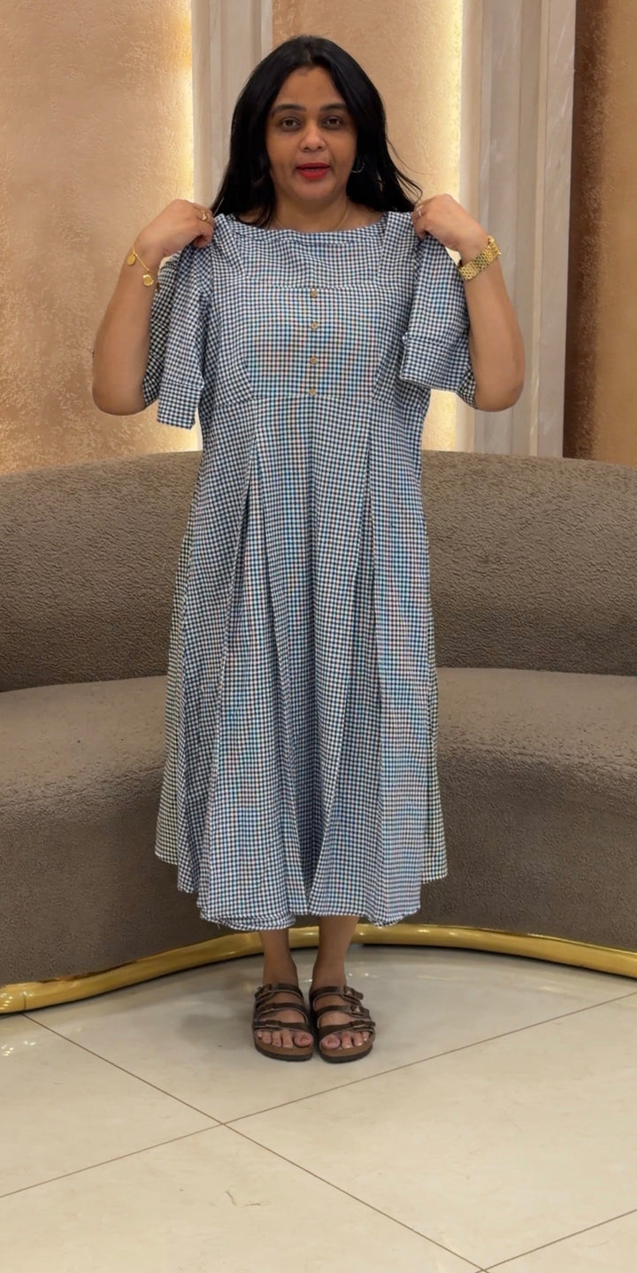 IN-HOUSE HANDLOOM COTTON FROCKS - NUWA-2423
