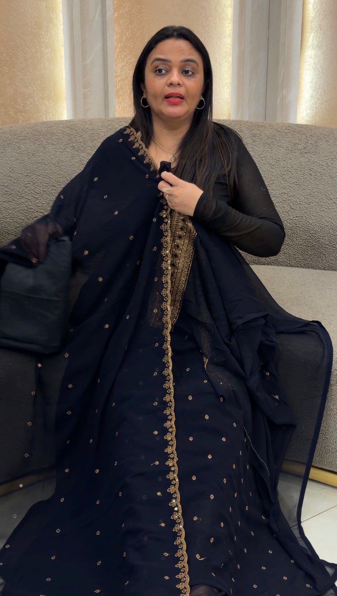 FAUX GEORGETTE UNSTITCHED SALWAR SUITS - NUWA-1098