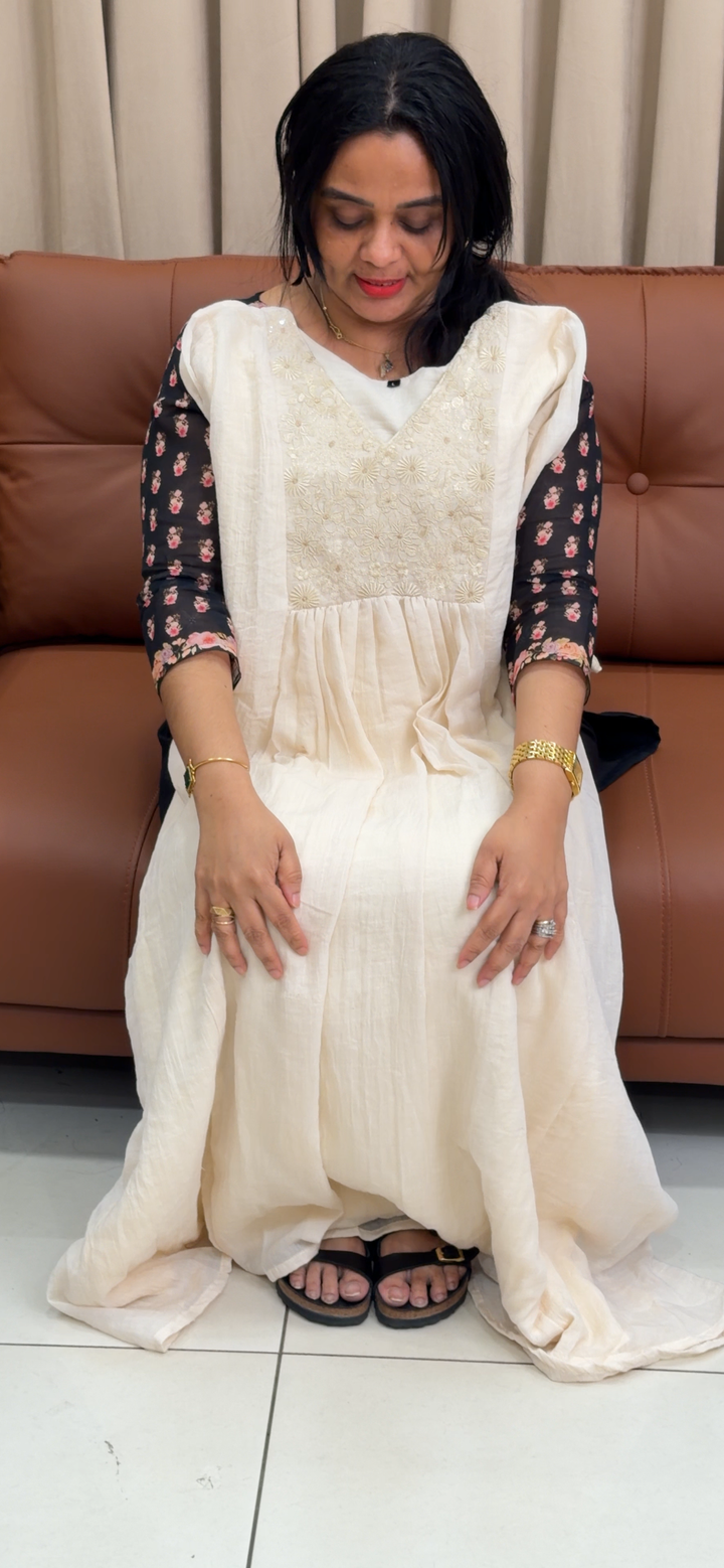 LINEN LONG ALINE TOPS - NUWA - 2195