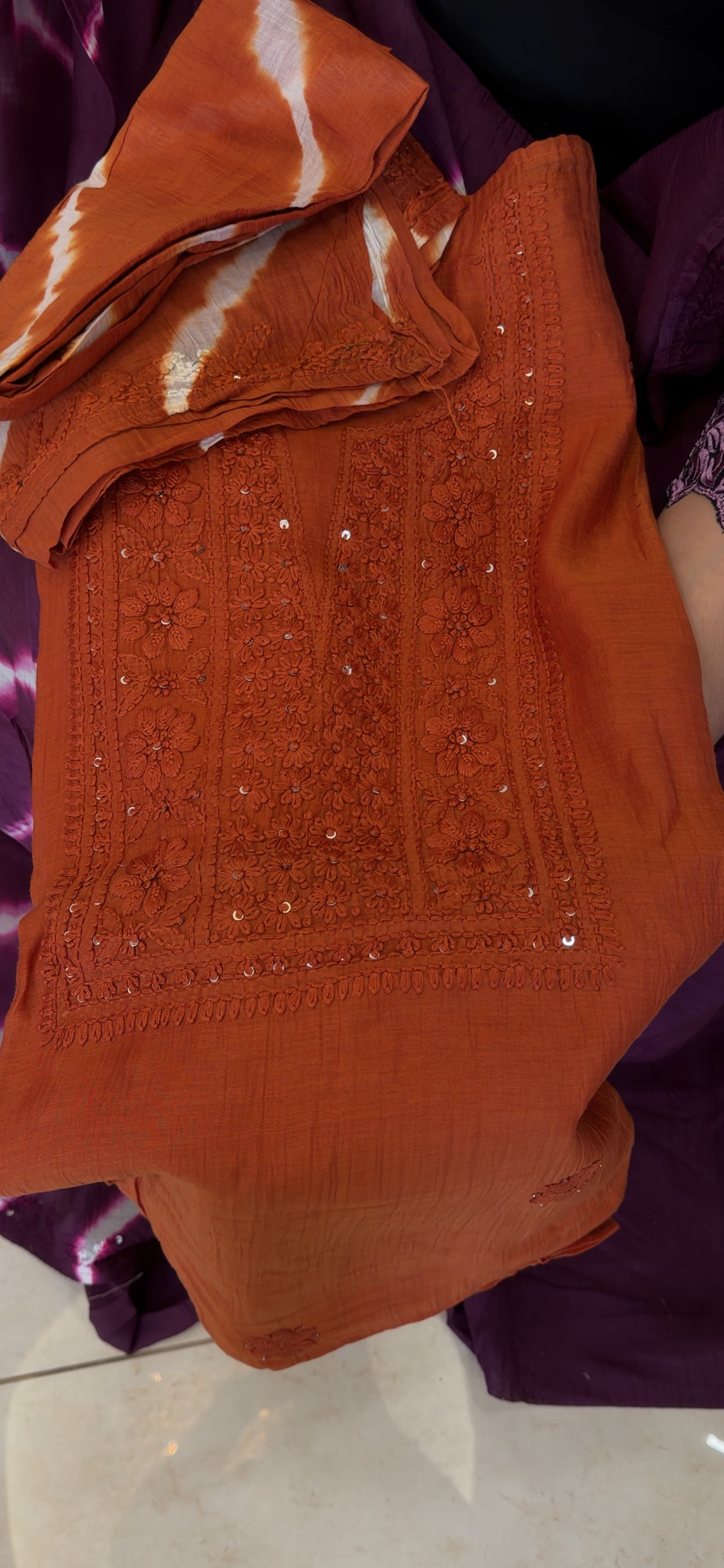 CHIKANKARI UNSTITCHED SALWAR SUITS - NUWA-2060