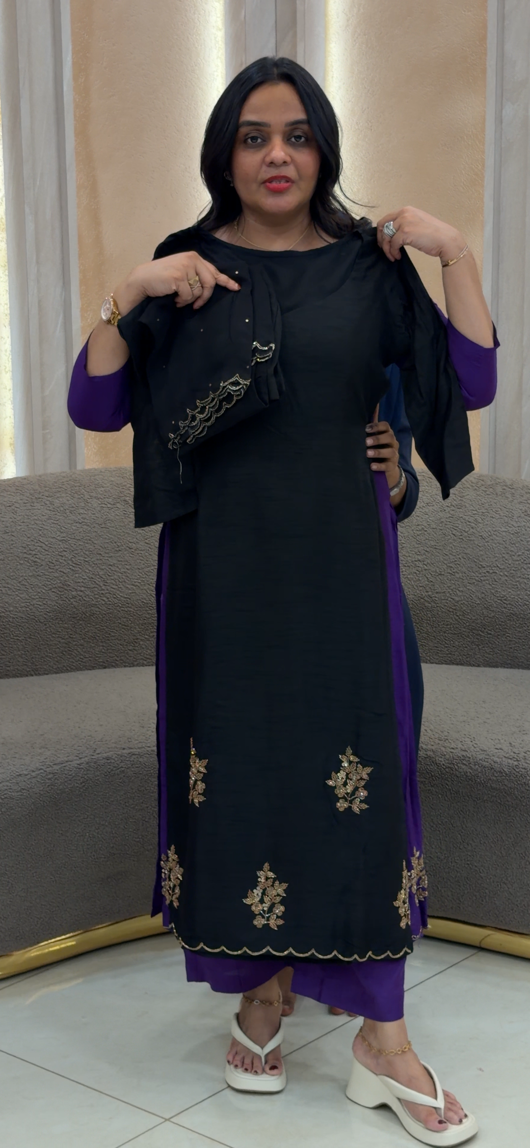 SILK  TOP, BOTTOMA AND DUPATA - NUWA-885