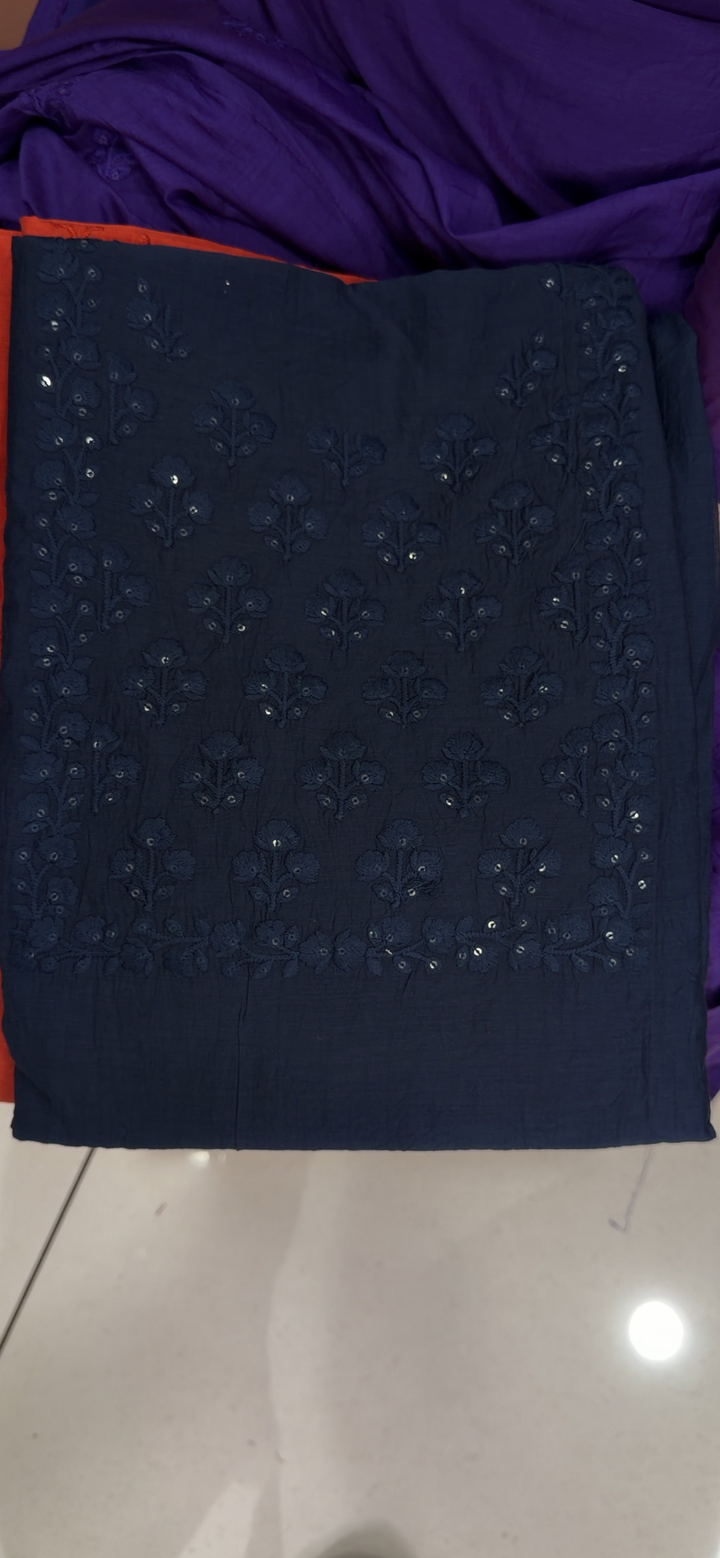 MALAI CHANDERI UNSTITCHED SALWAR SUITS - NUWA - 1554