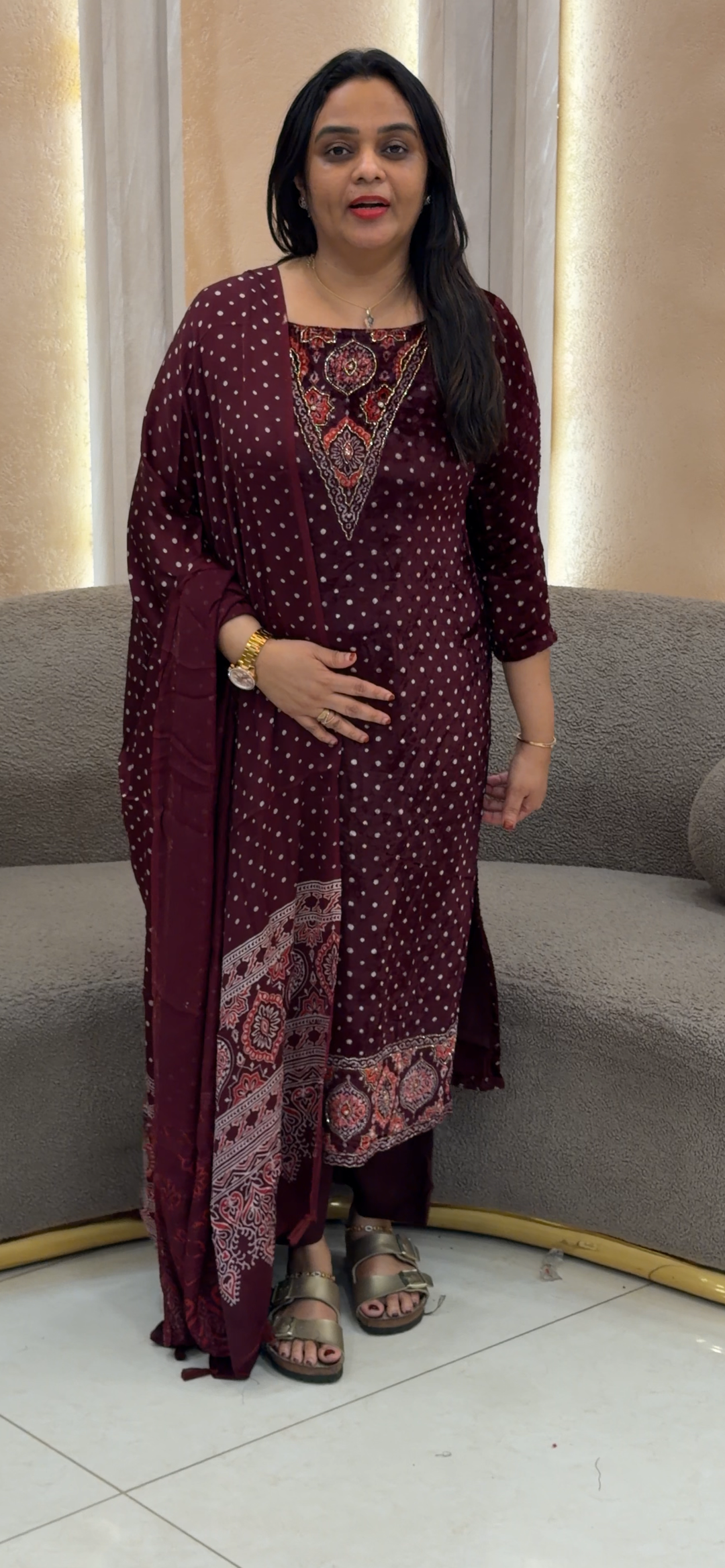 VISCOSE VELVET UNSTITCHED SALWAR SUITS - NUWA - 964