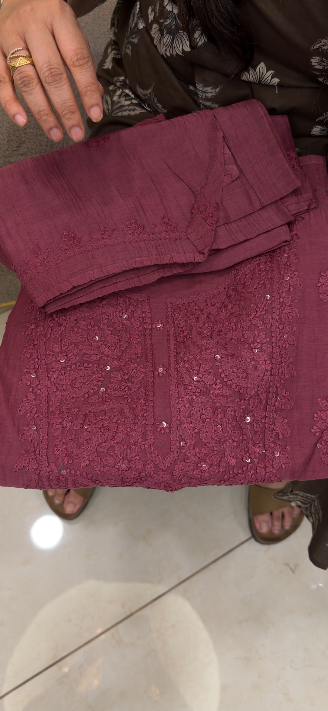 LUCKNOWI CHIKANKARI UNSTITCHED SALWAR SUITS - NUWA - 1396