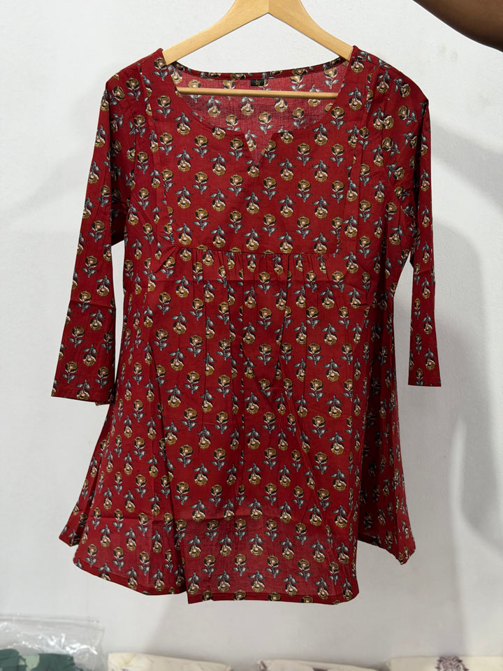 PRINTED COTON SHORT TOPS - NUWA - 535