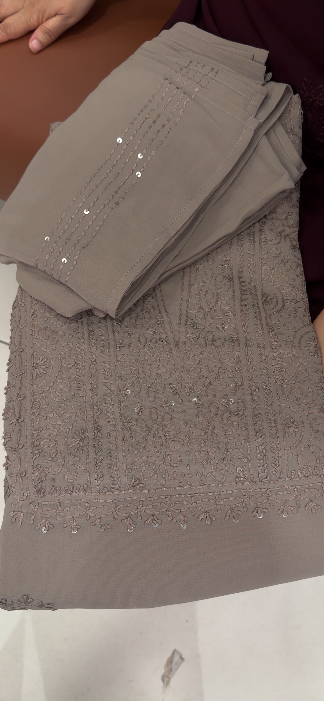 CHIKANKARI UNSTITCHED SALWAR SUITS - NUWA - 1958