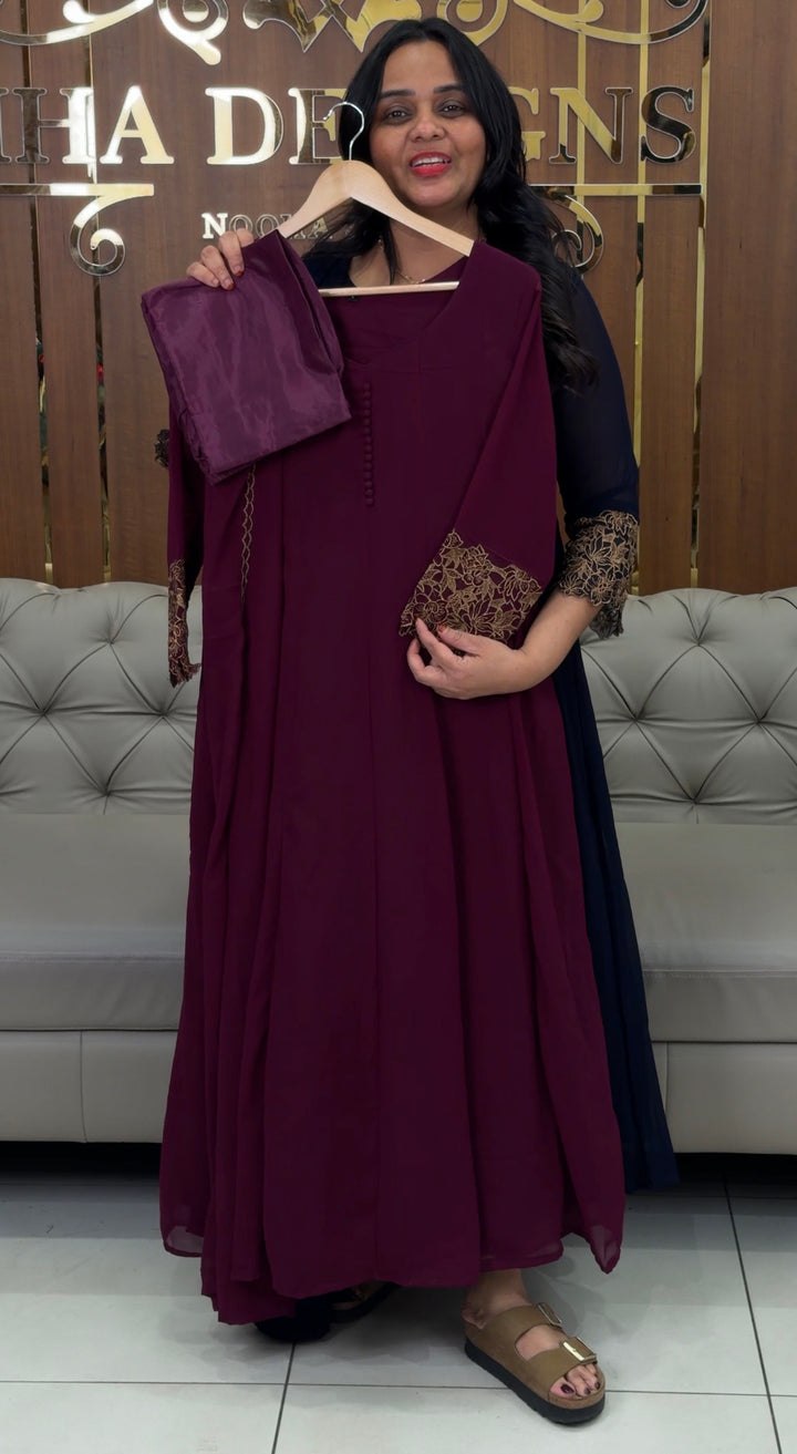 ANARKALI TOP,BOTTOM AND DUPATTA - NUWA-1049