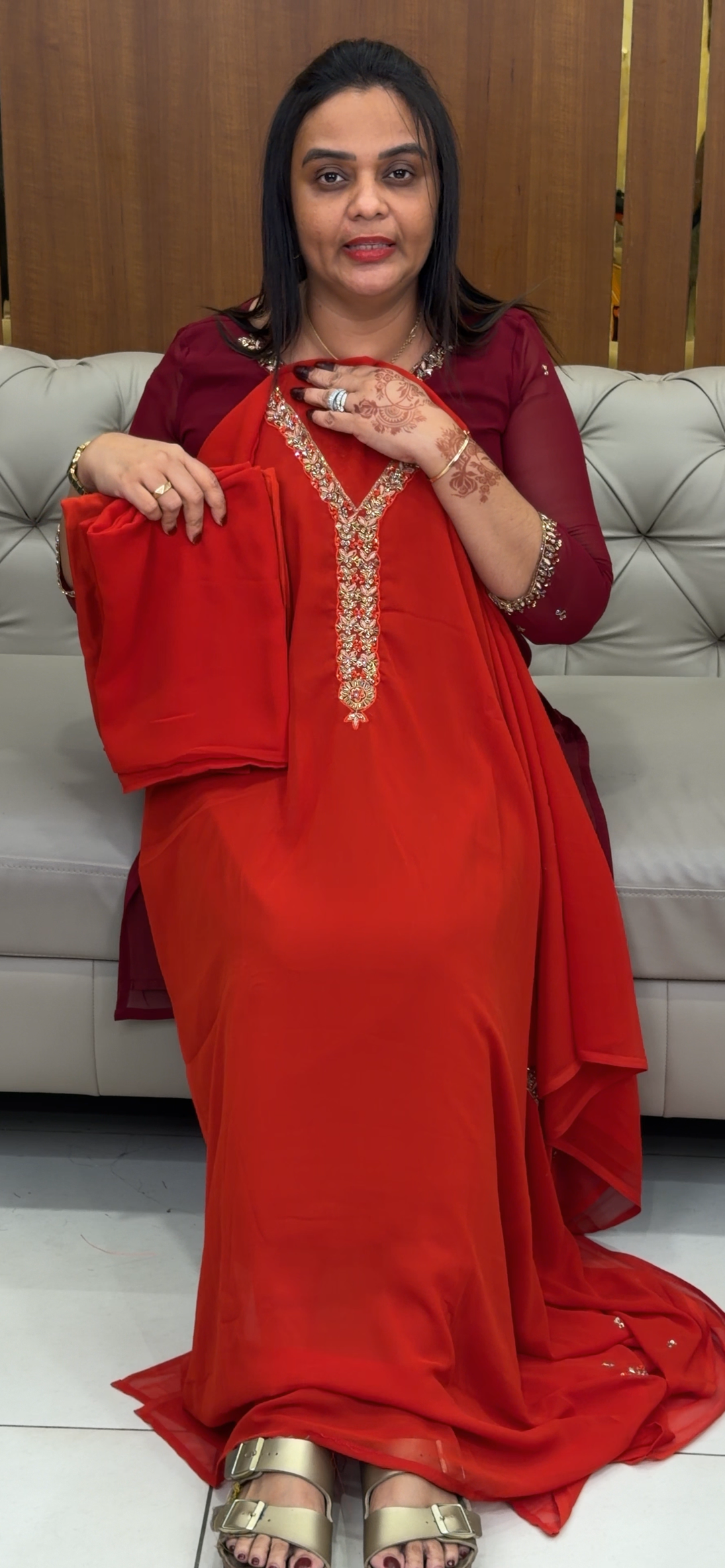 FAUX GEORGETTE UNSTITCHED SALWAR SUITS - NUWA - 637