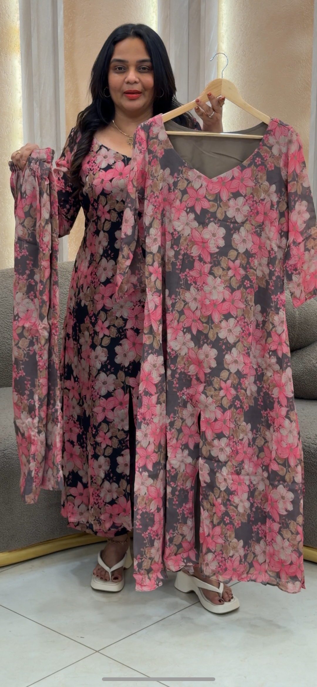 PLATINUM CHIFFON CO-ORDS SETS - NUWA - 618