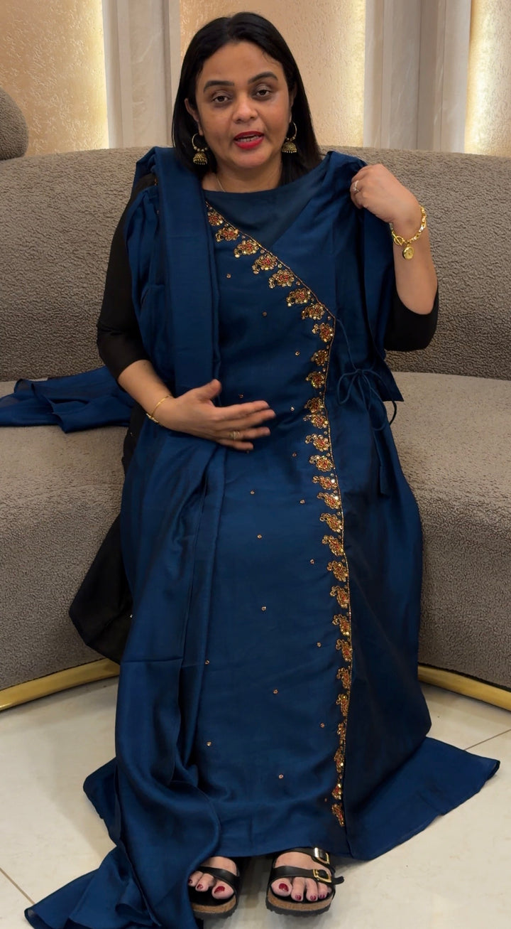 IN-HOUSE HAND WORKED TOP AND DUPATTA - NUWA-1642