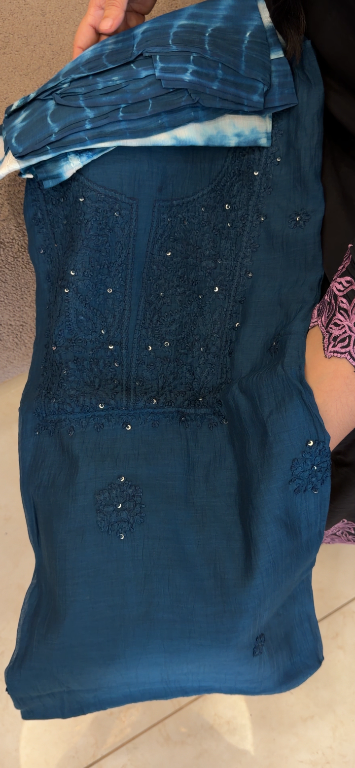 MALAI UNSTITCHED SALWAR SUITS - IHA 2083