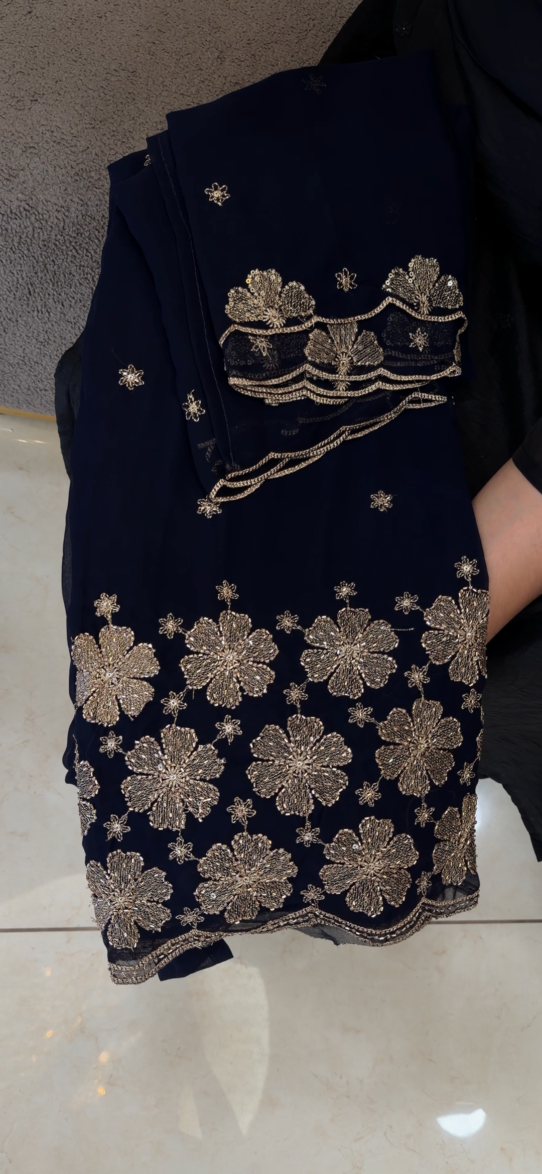 HAND WORKED UNSTITCHED SALWAR SUITS - NUWA - 2133