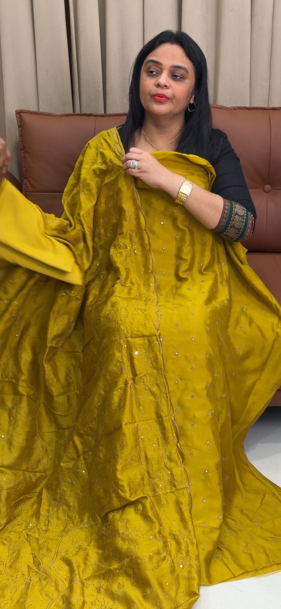 SEMI RAW SILK UNSTITCEHD SALWAR SUITS - NUWA - 2362